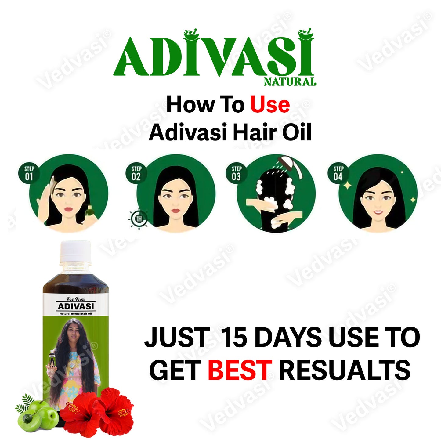 Adivasi Natural Herbal Hair Oil | Say Good Bye To Your Hair Problems| Get Strong & Long Hair